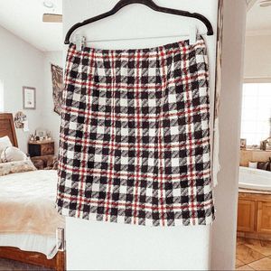 Vintage Ann Taylor Plaid Pencil Mini Skirt Size 10 (see measurements)